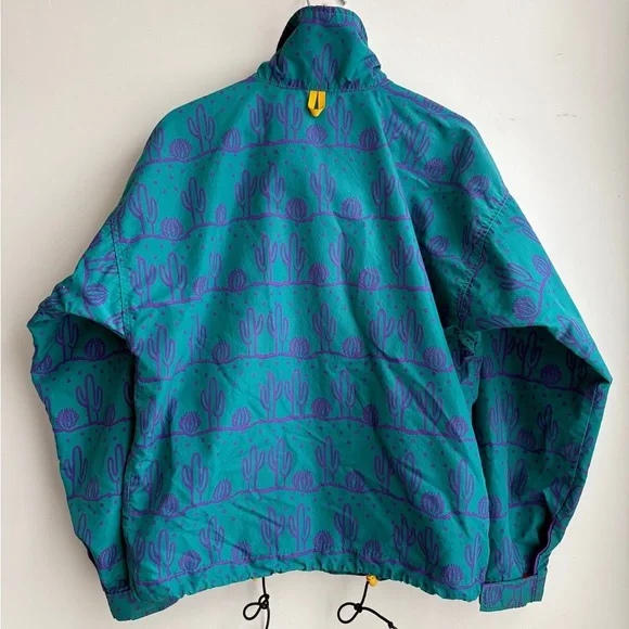 Sierra Designs Teal and Purple Cactus Windbreaker Jacket - Picture 6 of 6